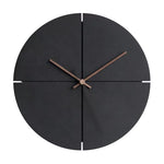 Horloge Murale Scandinave Noire en Bois – Design Minimaliste & Quartz Silencieux - Vignette | La Belle Horloge
