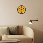 Horloge Murale "Solaire" – Design Graphique Jaune & Style Rétro Moderne - Vignette | La Belle Horloge