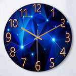 Horloge "Geometric Tempered Glass" – Design Bleu Profond & Verre Trempé 30cm - Vignette | La Belle Horloge