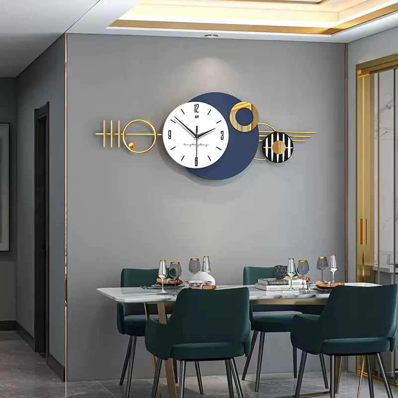 Nordic Luxury Wall Clock Creative Modern Living Room Decor Silent Scandinavian Dining Room Wall Art Clock Bedroom Clock