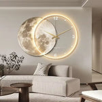 Horloge Murale LED Lune XXL – Grande Horloge Salon Lumineuse Design Luxe - Vignette | La Belle Horloge