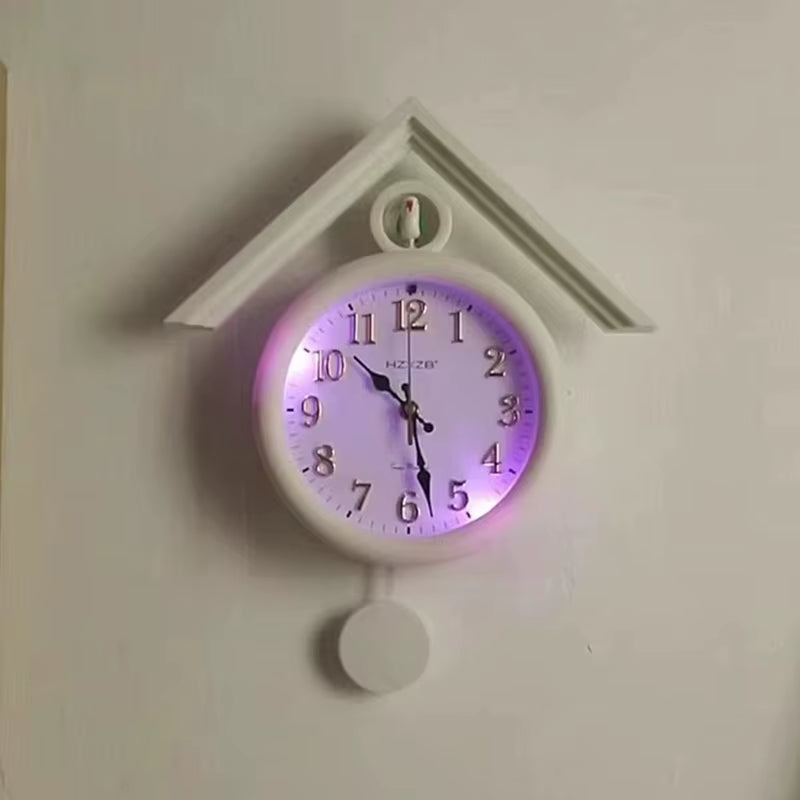 Luminous Wall Clock Luxury Cuckoo Clocks Led Watch Retro Table Clock Bedroom Silent Living Room Decoration Elegant Room Ornament