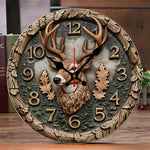 Horloge Murale "Esprit Sauvage" en Bois – Design Animalier & Quartz Silencieux - Vignette | La Belle Horloge