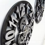Horloge Murale Industrielle "Vintage Gear" – Bois Artisanal & Design Steampunk - Vignette | La Belle Horloge