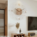 Horloge Murale Ronde Bois – Design Scandinave Silencieux, Chiffres Muraux - Vignette | La Belle Horloge