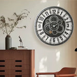 Horloge Murale "Industrial Roman Gear" – Chiffres Romains & Design Engrenages Rétro - Vignette | La Belle Horloge