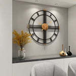 Grande horloge industrielle – Fer Forgé 80cm & Mouvement Silencieux - Vignette | La Belle Horloge