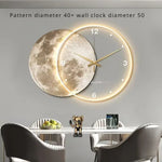 Horloge Murale LED Lune XXL – Grande Horloge Salon Lumineuse Design Luxe - Vignette | La Belle Horloge