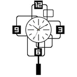 Horloge Murale "Structure" – Design Géométrique Moderne avec Pendule Silencieux - Vignette | La Belle Horloge