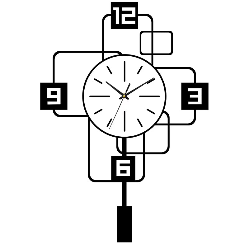 Modern Minimalist Family Large Wall Clock Silent Wall Clock without Ticking Living Room Bedroom Dining Room Decorative Wall Cloc