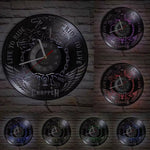 Horloge Murale "American Chopper" – Vinyle Recyclé & Design Moto Custom - Vignette | La Belle Horloge
