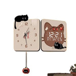 Horloge d'Angle Double Face "Chat Noir" 2025 – Design Créatif & Double Affichage - Vignette | La Belle Horloge