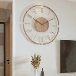Horloge Murale Ronde Bois – Design Scandinave Silencieux, Chiffres Muraux - Vignette | La Belle Horloge