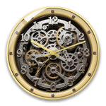 Horloge Murale Squelette Silencieuse – Mécanisme Apparent Doré Style Vintage - Vignette | La Belle Horloge