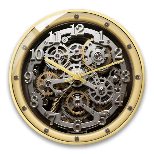 A European-Style Retro Clock That Imitates a Mechanical Feel a Wall Clock for Home Use in the Living Room