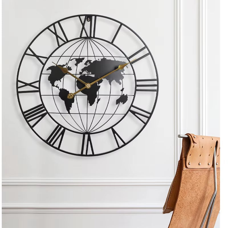 Iron Vintage Industrial Decorative Clock