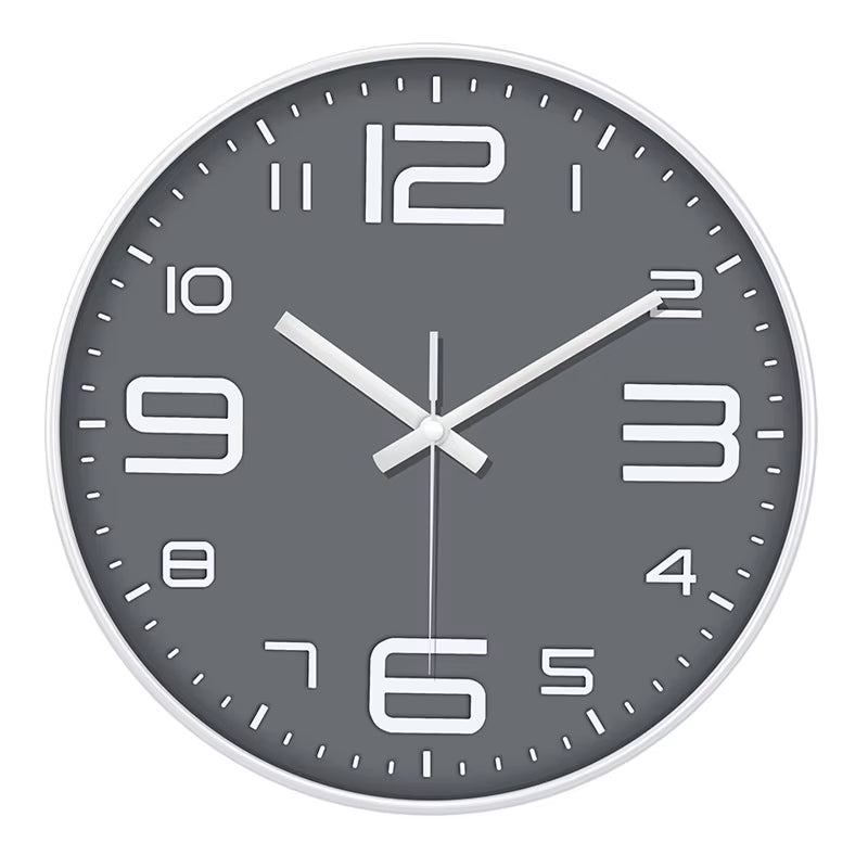 12 Inch Modern Quartz Wall Clock Large Cubic Digital Clock Easy to Read Silent Non Ticking Clock for Living Room Kitchen