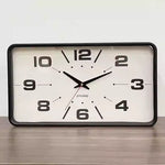 Horloge Murale Rectangulaire Silencieuse – Style Rétro Vintage Cadre Noir - Vignette | La Belle Horloge