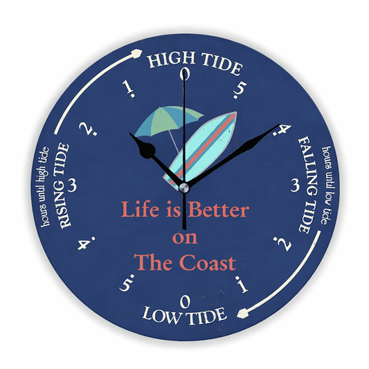Horloge Murale "Life is Good" – Style Nautique Vintage & Déco de Plage