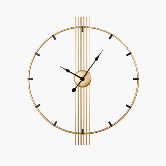 Horloge Murale Géante  – Fer Forgé "Light Luxury" & Quartz Silencieux