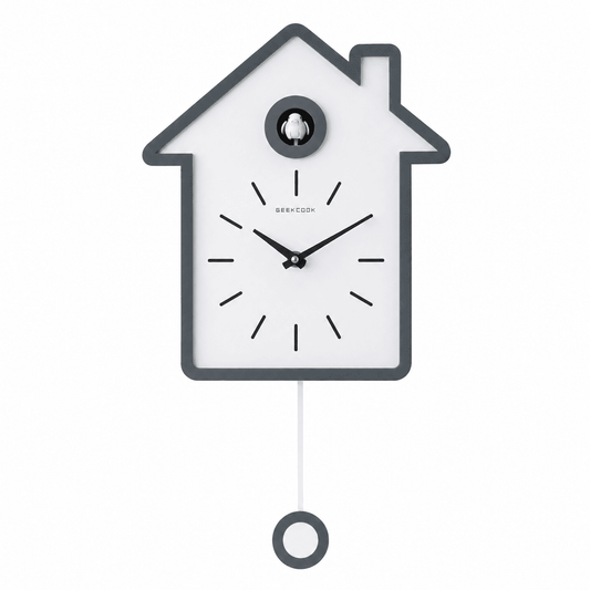 Horloge Coucou « Brume » – Style Nordique & Balancier Silencieux