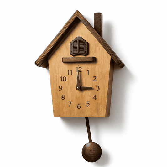 Horloge Coucou « Fjell » – Bois Naturel & Balancier Scandinave