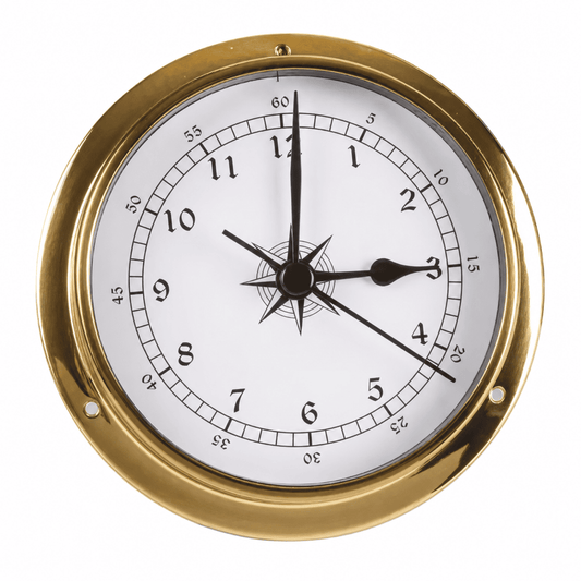 Horloge Marine "Amiral" – Boîtier en Cuivre & Style Station Météo Vintage