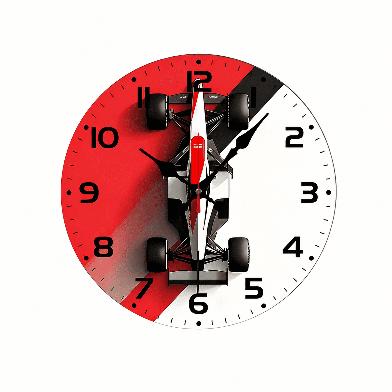 Horloge Murale Racing – Monoplace de Course | Cadran Bois 25cm