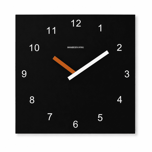Horloge murale carrée design — acrylique, mouvement silencieux, 6 coloris
