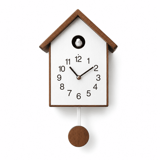 Horloge Coucou « Artisan » – Bois Vintage & Chant Réglable