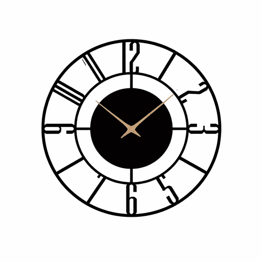 Horloge Murale "Minimalist Arabic Numeral" – Design Circulaire & Épuré 30cm