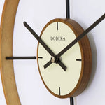 Horloge Murale "Archipel" – Design Architectural en Bois & Métal Suspendu - Vignette | La Belle Horloge