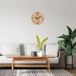 Horloge Murale Bois Chêne Veiné – Design Scandinave Vintage Silencieuse - Vignette | La Belle Horloge