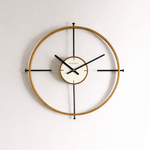 Horloge Murale "Archipel" – Design Architectural en Bois & Métal Suspendu - Vignette | La Belle Horloge