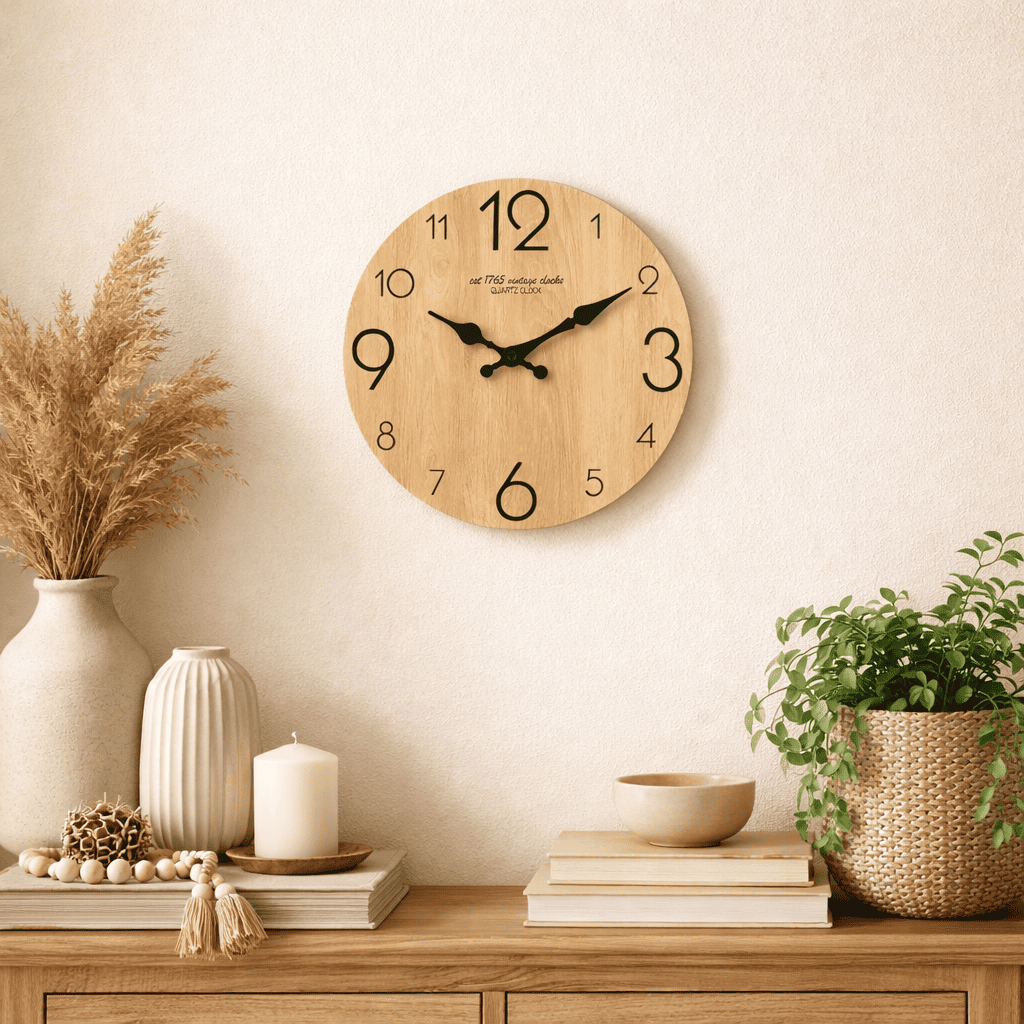 Horloge murale en bois au motif texture imitation bois moderne, idéale pour le salon, la chambre, la cuisine ou la décoration intérieure.
Horloge murale à mouvement quartz silencieux, parfaite comme cadeau de fête.
Tailles disponibles : 10 pouces, 12 pouces, 14 pouces, 16 pouces.
(Piles non incluses