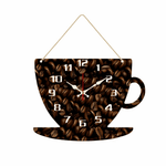 Horloge Murale Tasse à Café en Bois – Décoration Cuisine Originale Silencieuse - Vignette | La Belle Horloge