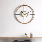 Horloge Murale "Archipel" – Design Architectural en Bois & Métal Suspendu - Vignette | La Belle Horloge