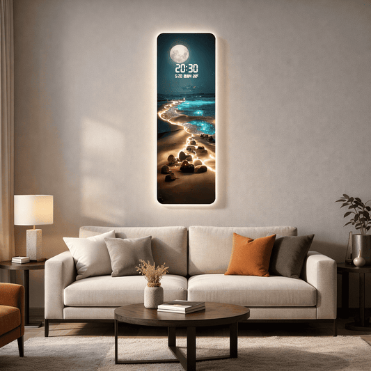 Horloge Murale Rectangulaire en Métal – Design Industriel Moderne