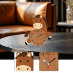 Horloge de Bureau en Bois Cheval – Silencieuse et Décorative - Vignette | La Belle Horloge