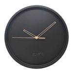 Horloge murale en métal design 30 cm — finition mate et aiguilles dorées - Vignette | La Belle Horloge
