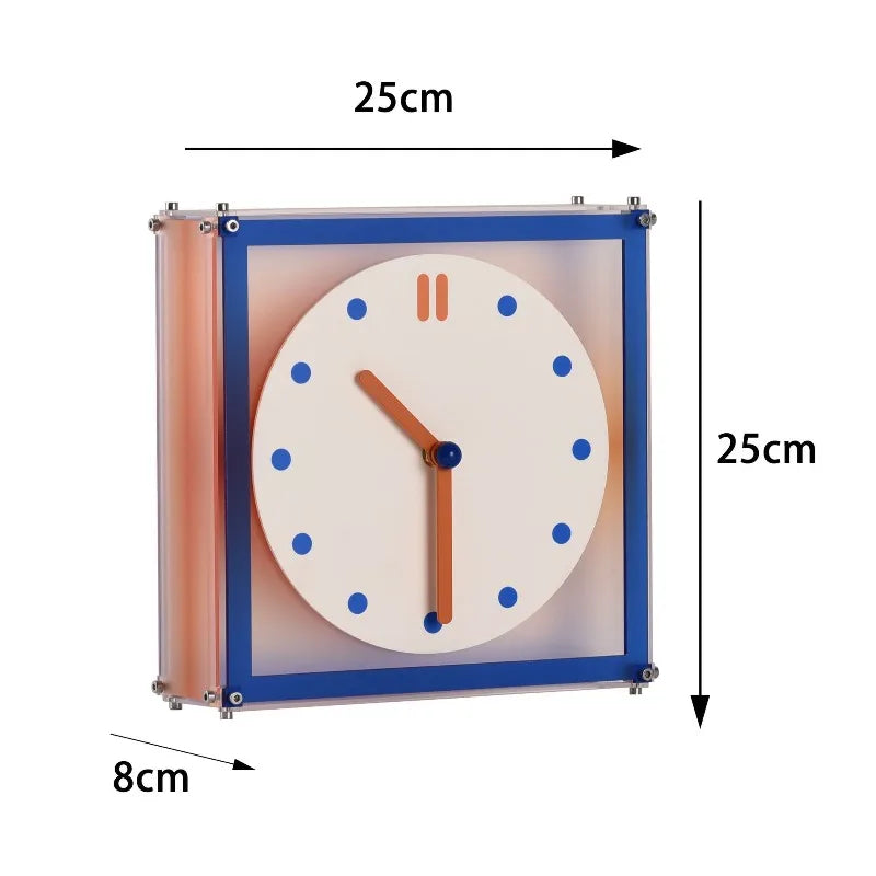 Horloge D'Angle Murale Pour Salon, Horloge Créative Double Face, Horloge Murale Carrée, Nouvelle Décoration Haut De Gamme
