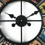 Horloge Murale Vintage Américaine 60 cm — Motif Plaques d'Immatriculation - Vignette | La Belle Horloge