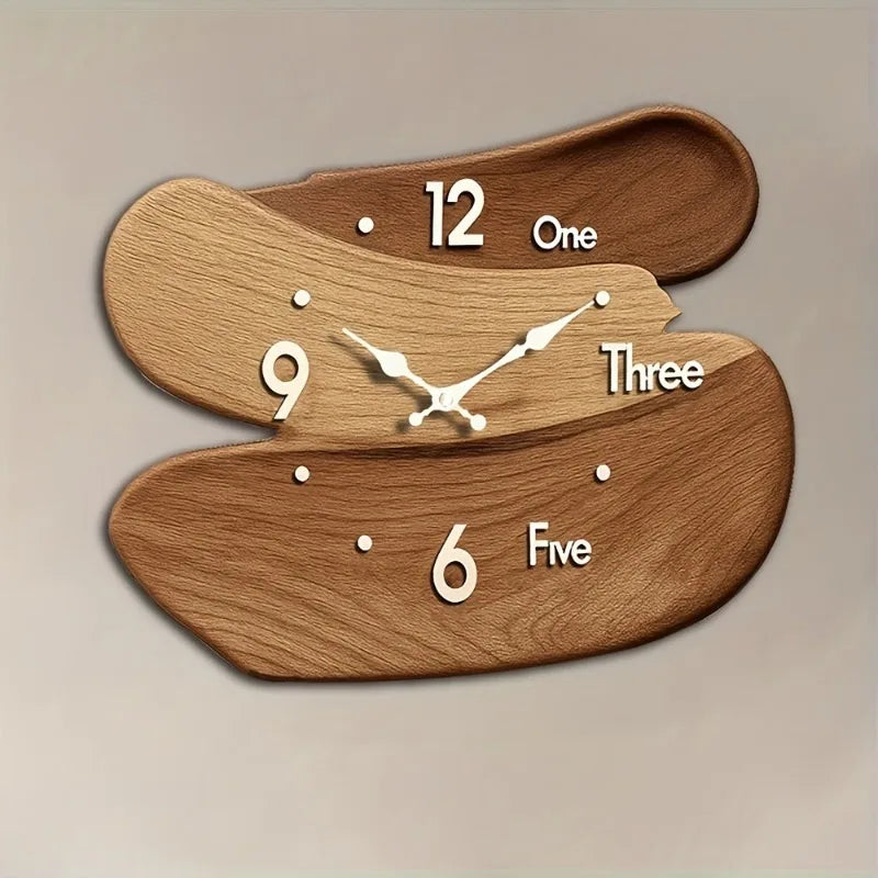 1 Pièces Horloge Murale En Bois Maison Salon Décor Fond Mur Horloge Décorative Créative Horloge Murale Pour La Décoration De La Maison
