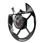 Horloge Murale Vinyle Football — Décoration Disque Vinyle pour Fan de Foot - Vignette | La Belle Horloge