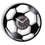 Horloge Murale Vinyle Football — Décoration Disque Vinyle pour Fan de Foot - Vignette | La Belle Horloge