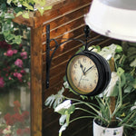 Horloge de Gare Double Face Rétro Vintage avec Potence - Vignette | La Belle Horloge