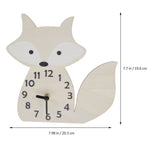 Horloge Murale Renard en Bois Silencieuse – Horloge Décorative Chambre & Salon - Vignette | La Belle Horloge