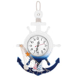 Horloge Marine Murale avec Ancre et Gouvernail - Vignette | La Belle Horloge