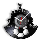 Horloge Murale Vinyle Football — Décoration Disque Vinyle pour Fan de Foot - Vignette | La Belle Horloge