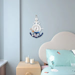 Horloge Marine Murale avec Ancre et Gouvernail - Vignette | La Belle Horloge